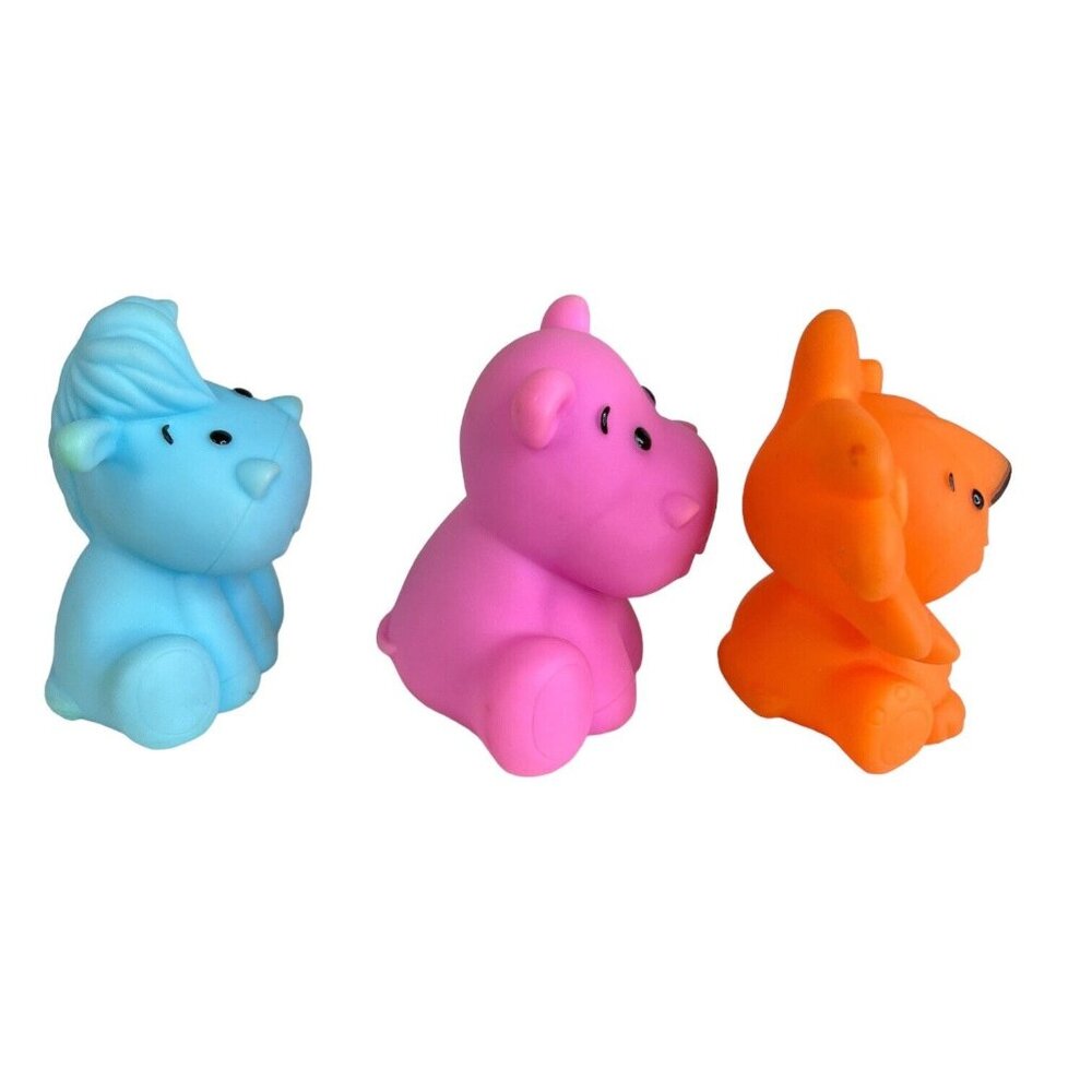 6 Infantino Animal Bath Squirt Toy Lion Bear Hippo Tiger Monkey Donkey Lot - Picture 9 of 13